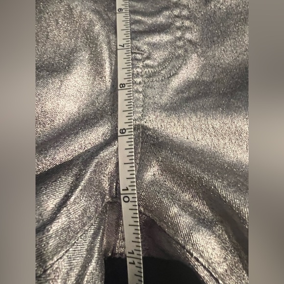 JUICY COUTURE easy skinny coated pants in silver, Size 2, 6, 14 NWT - Picture 9 of 16